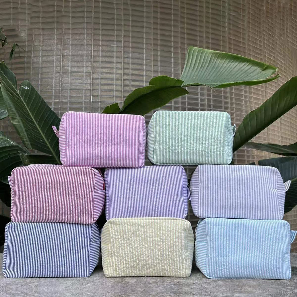 Seersucker Cosmetic Bag