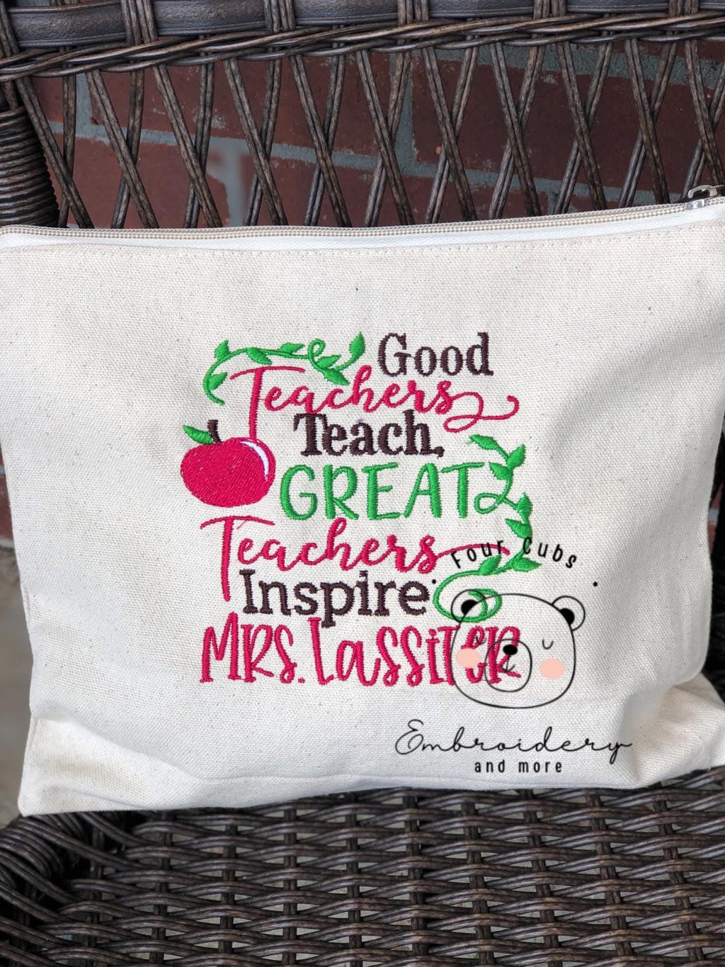 Teacher Personalized Mini Bags