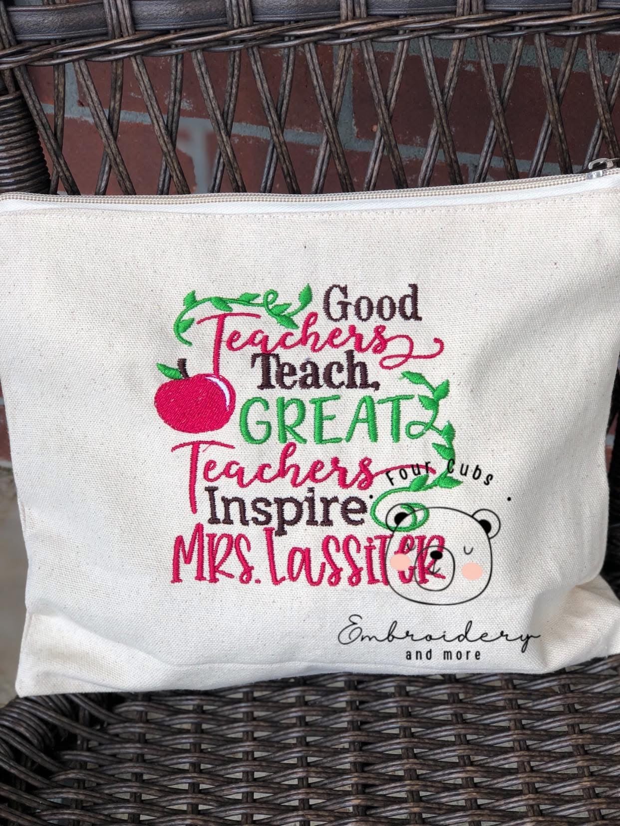 Teacher Personalized Mini Bags