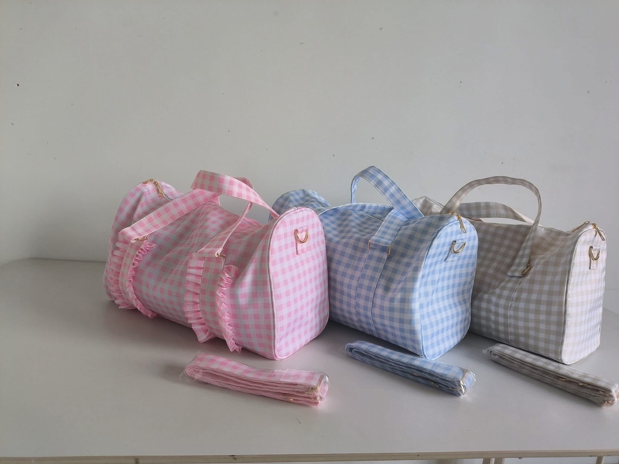 Gingham Duffle Bags