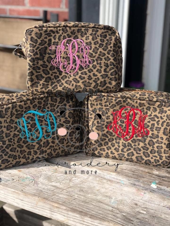 Cheetah Cosmetic Bag