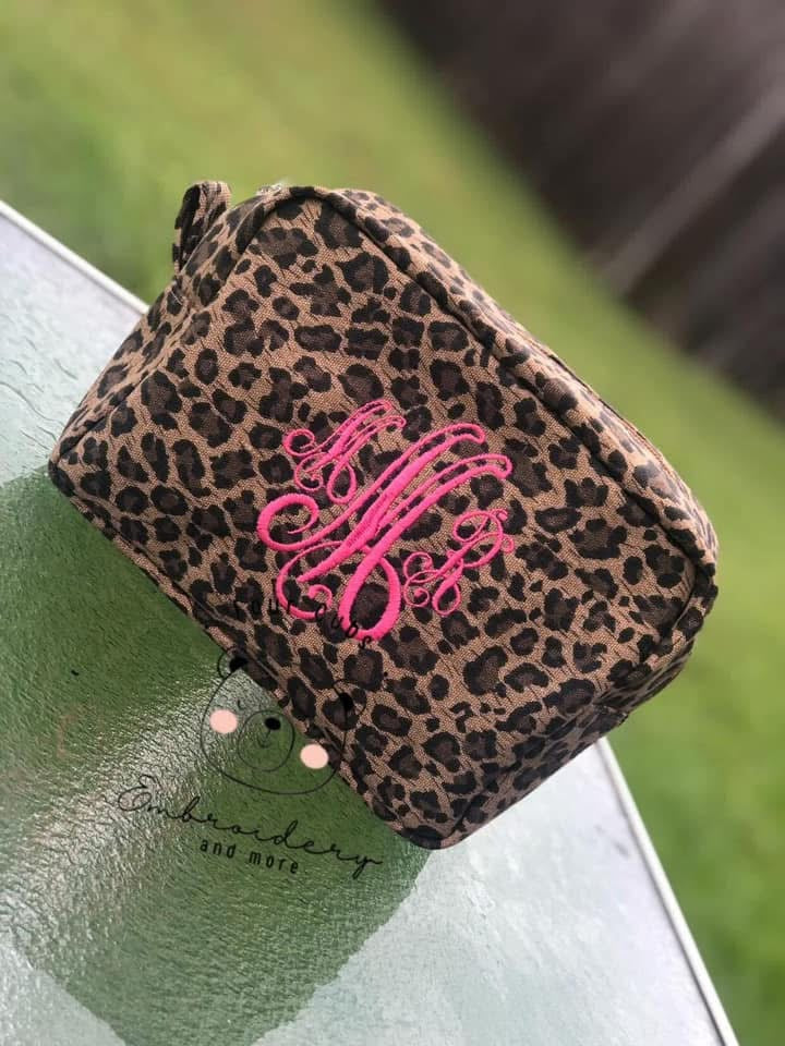 Cheetah Cosmetic Bag