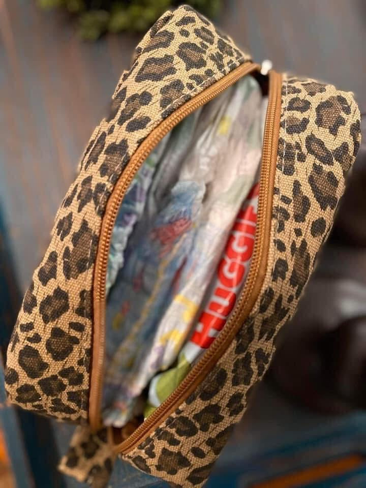 Cheetah Cosmetic Bag
