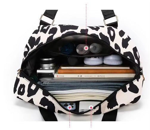 Leopard Print Duffel Bag