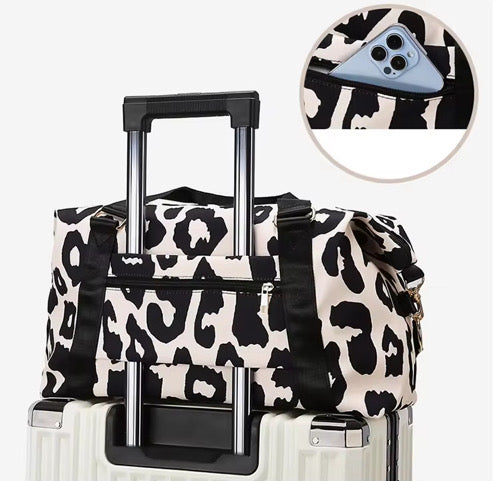 Leopard Print Duffel Bag