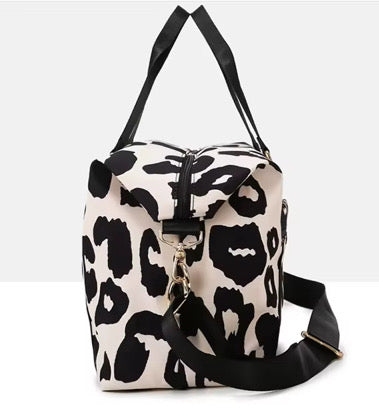 Leopard Print Duffel Bag
