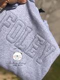 Tone on Tone Sweatshirt Embroidered