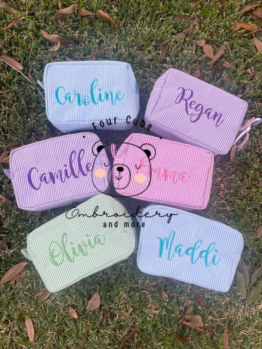 Seersucker Cosmetic Bag